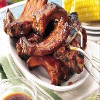 Grilled Ribs with Cherry Cola Barbecue Sauce image