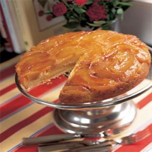 Warm Apple-Cornmeal Upside Down Cake Recipe | Epicurious.com_image