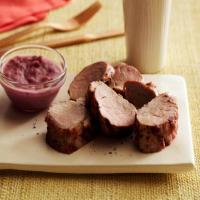 Pork Tenderloin with Prickly Pear Tequila BBQ Sauce_image