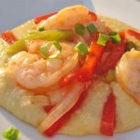 Garlic Cheese Grits with Shrimp image