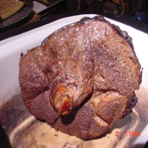 Lamb Leg of Lamb on a Rotisserie image