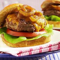 Bacon-Cheddar Burgers with Caramelized Onions image