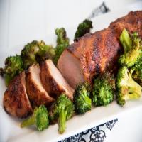 Air Fryer Dry-Rubbed Pork Tenderloin with Broccoli image