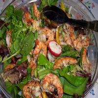Grilled Herbed Shrimp on Mixed Greens_image