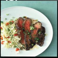 Grilled Asian Flank Steak with Sweet Slaw image