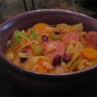 Cabbage and Smoked Sausage Soup image