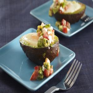 Baked Eggs in Avocados with Salsa image