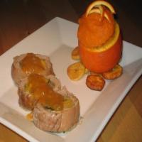 Caribbean Stuffed Pork With Orange Sweet Potatoes and Plantains image