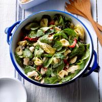 Spinach Salad with Tortellini & Roasted Onions image