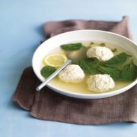 Chicken-and-Ricotta Meatballs in Broth image