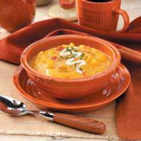 Butternut Squash Bisque with Sour Cream Topping_image