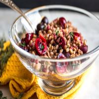 Farro Pilaf With Balsamic Cherries_image