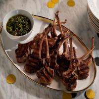 Lamb Chops with Mint and Pistachio Salsa Verde image