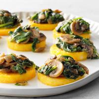Polenta with Mushrooms and Spinach image