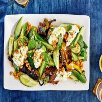 Charred Peppers With Lemon Ricotta and Cucumbers image
