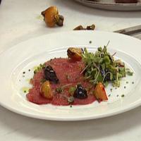 Tuna Carpaccio with Roasted Baby Beets and Citrus Pressed Olive Oil image