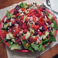 Tossed Green Salad W. Chicken and Raspberry Chipotle Vinaigrette image