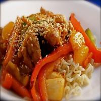 Mandarin Pork Stir-Fry With Sesame Noodles image