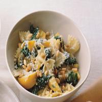 Farfalle with Golden Beets, Beet Greens and Pine Nuts image