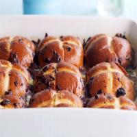 Hot cross bun bread and butter pudding recipe_image