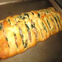 Sausage, Spinach & Cheese Crescent Braid - Low Fat image