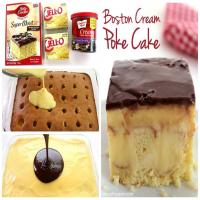 Boston Cream Poke Cake image