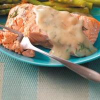 Moist Salmon with Dill Sauce image