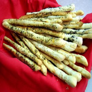 Garlic, Seasoned Salt, Sesame. Poppy, or Cheese Breadsticks image