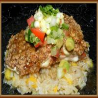 Nutty Crusted Salmon w/Coconut Rum Sauce_image