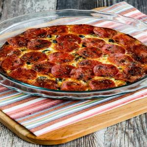 Pepperoni Pizza Keto Crustless Quiche (Video) - Kalyn's Kitchen_image