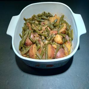 Crockpot Green Beans and Potatoes_image