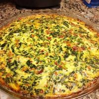 Crustless Bacon, Spinach & Swiss Quiche - Low Carb image