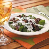 Beef Kabob Spinach Salad_image