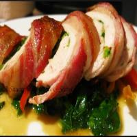 Golden Bacon Wrapped Chicken Rolls_image