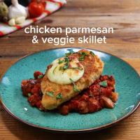 One-pan Chicken Parmesan and Veggie Skillet Recipe by Tasty image