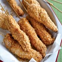Oven-Fried Chicken-on-a-Stick with Vidalia-Honey Mustard Dipping Sauce image