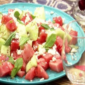 Watermelon, Feta and Mint Skewers with Sumac image