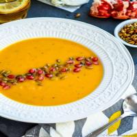 Roasted Butternut Squash Soup with Goat Cheese_image