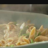 Whole-Wheat Penne with Turkey and Asparagus image