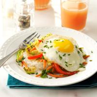 Crispy Rice Patties with Vegetables & Eggs image
