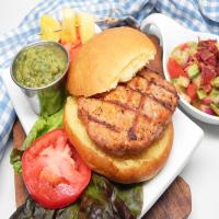 Grilled Pork Burgers with Pineapple Salsa image