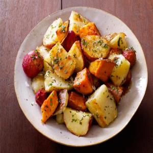 Mixed Roasted Potatoes With Herb Butter_image