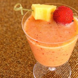 Strawberry, Pear, Pineapple, and Mint Smoothie image