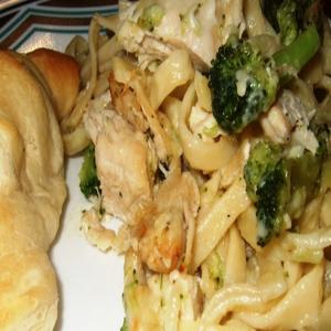 Chicken and Broccoli Fettuccini Bake image
