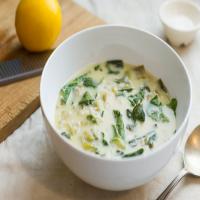 Lemony Egg Soup With Escarole image