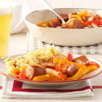 Chicken Sausages with Peppers image