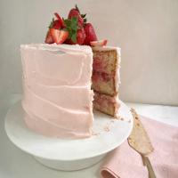 Fresh Strawberry Marble Cake image