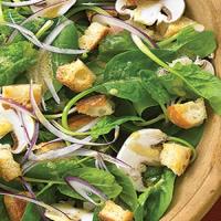 Spinach, Mushroom, and Red-Onion Salad image
