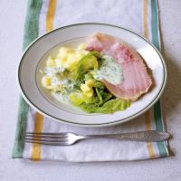 Traditional Irish Bacon, Cabbage, and Parsley Sauce image