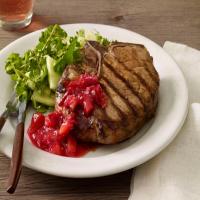Grilled Pork Chops With Plum-Ginger Chutney_image